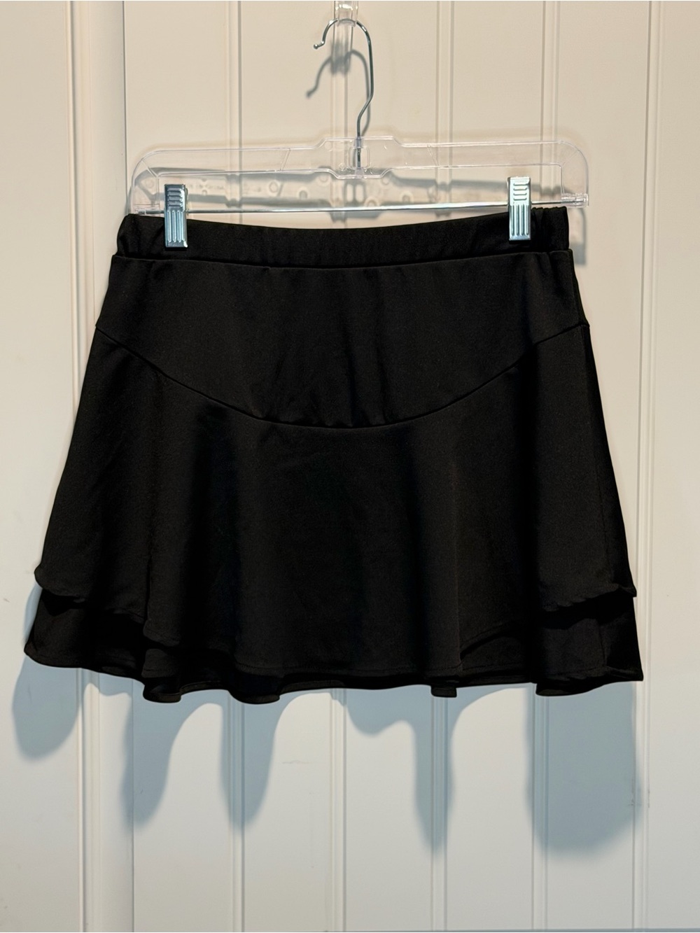 Black Flared Women's Skirt - Classic Tiered Hem